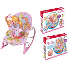 GENERICO - Silla Rosada Mecedora Musical Con Vibración Para Bebe