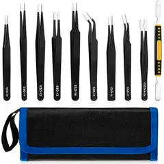 ESHOPANGIE - Set10 Pinzas Antiestáticas Precisión Relojería Y Electrónica