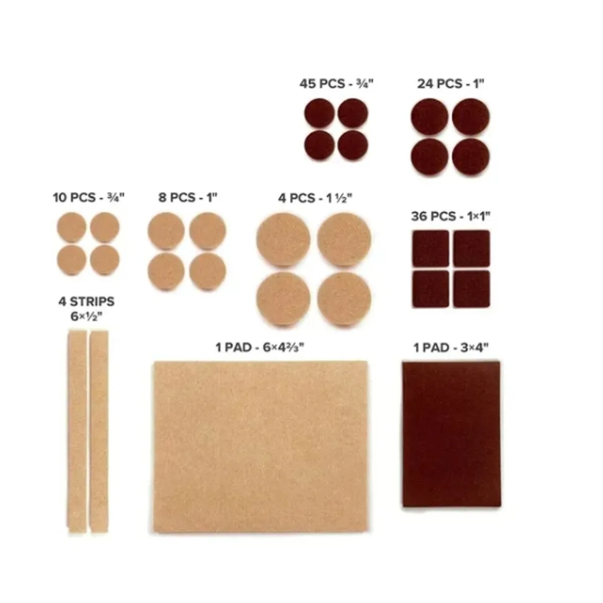 ESHOPANGIE - Set 133 Almohadilla Protectora Fieltro Sillas Mesas Muebles