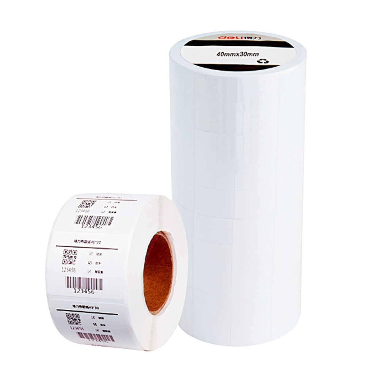 CRUSEC - Pack 4 Rollos Etiquetas Autoadhesivas 40x30mm 3200 Unidades