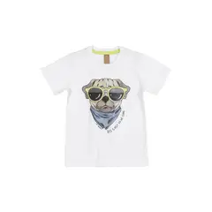 UP BABY - Polera Perro Taquilla Blanco