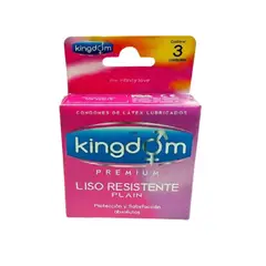 KINGDOM - Condones Premium Liso Resistente 3 unid