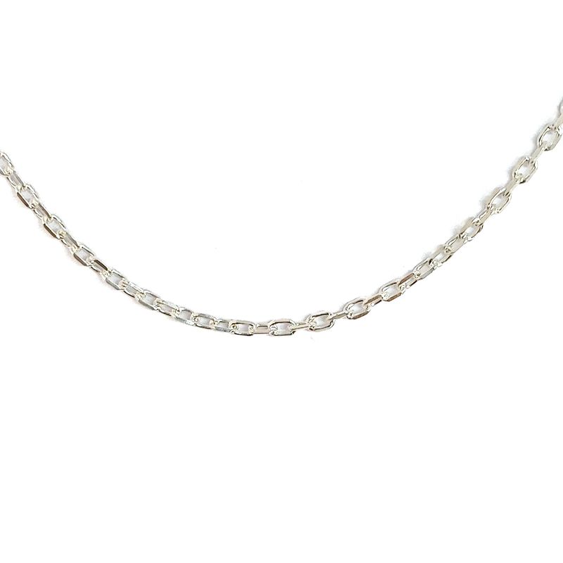 ANDREA COGGIOLA JOYAS - Cadena Eslabón 2x1mm Limada 55cm Plata Fina 925