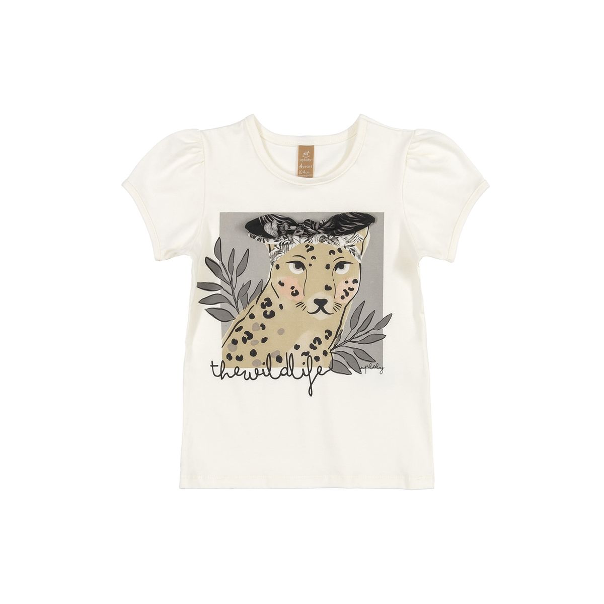 UP BABY - Polera Leopardo Blanco Up Baby