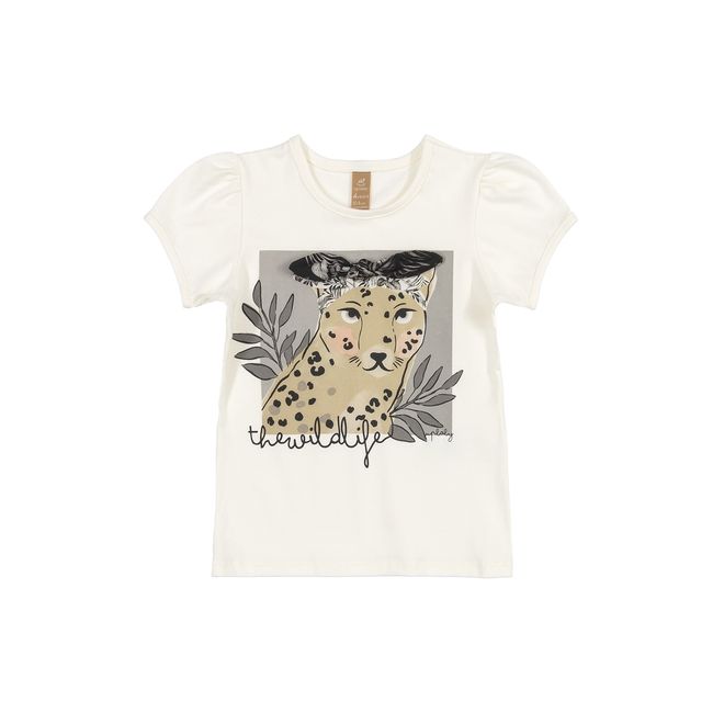 UP BABY - Polera Leopardo Blanco Up Baby