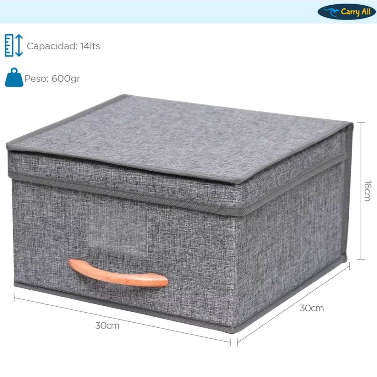 CARRY ALL - Caja Organizadora Plegable De Tela Closet Ropa Varios Accesorios