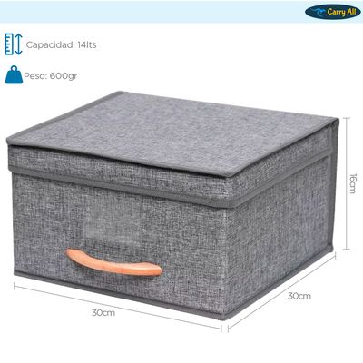 Imagen 2 del producto Caja Organizadora Plegable De Tela Closet Ropa Varios Accesorios