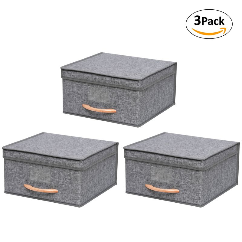 CARRY ALL - Pack 3 Caja Organizadora Plegable De Tela Closet Ropa Varios Acces.