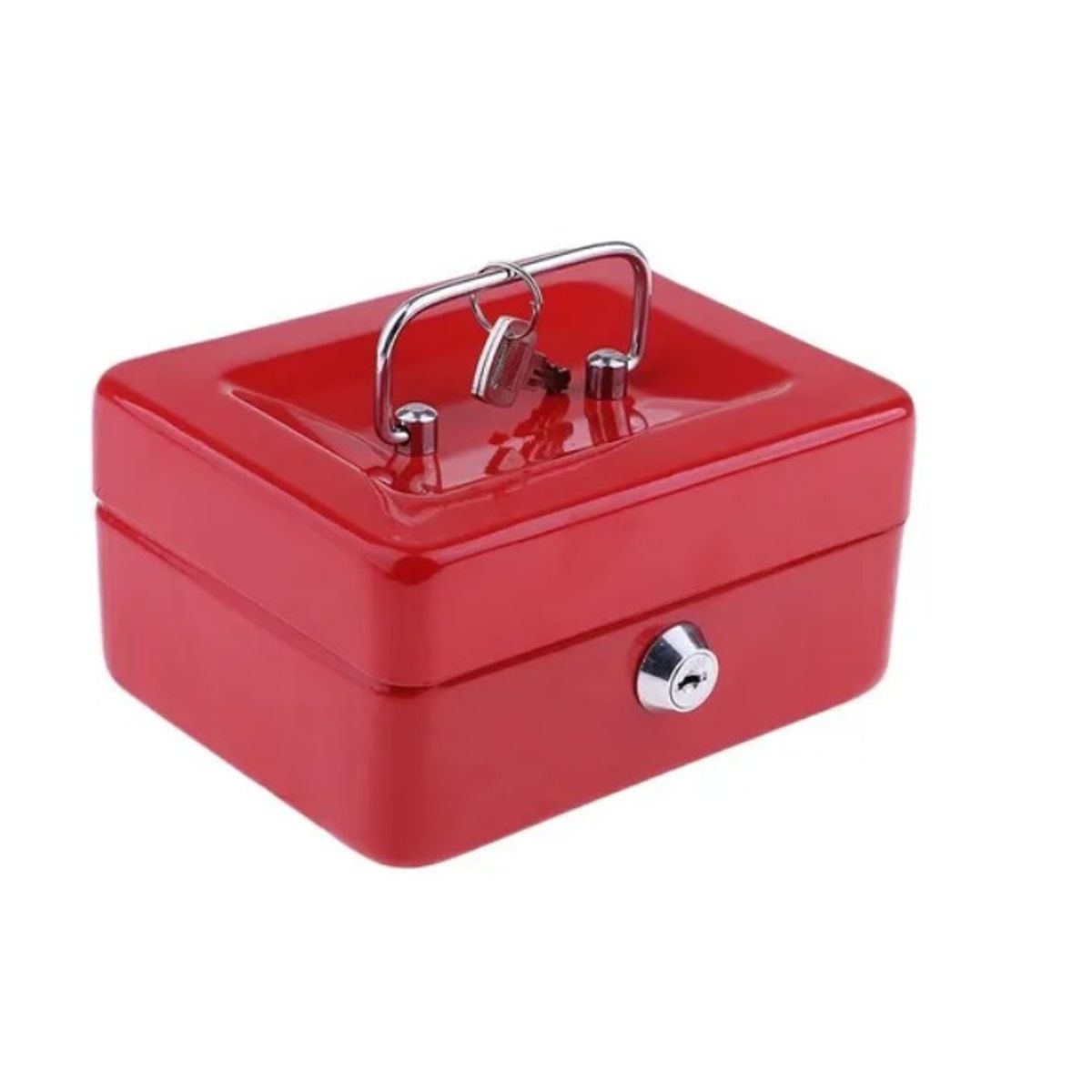 OFERTABKN - Caja Fuerte Metálica Para Dinero Seguridad 200mm Rojo