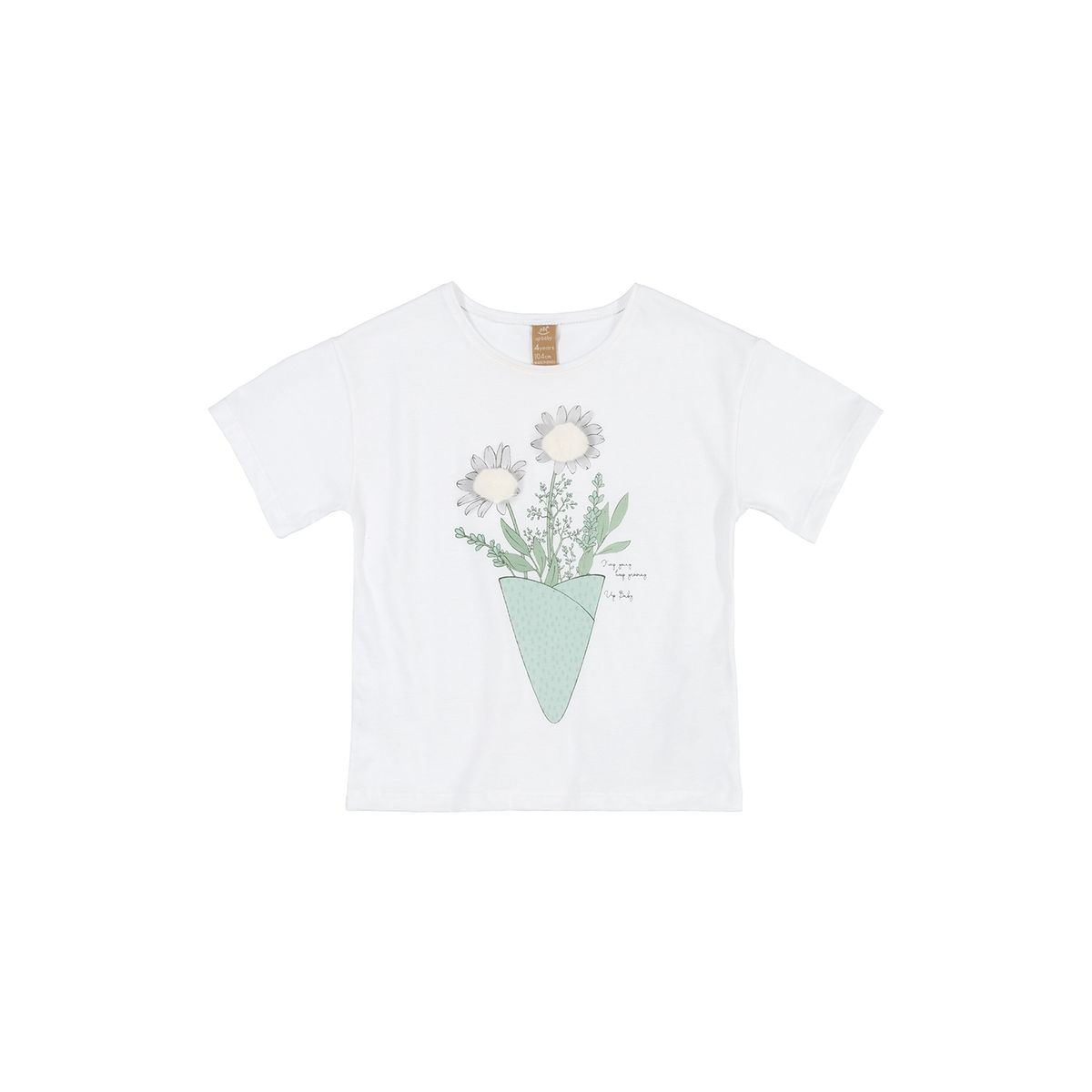 UP BABY - Polera Bouquet de Flores Blanco Up Baby