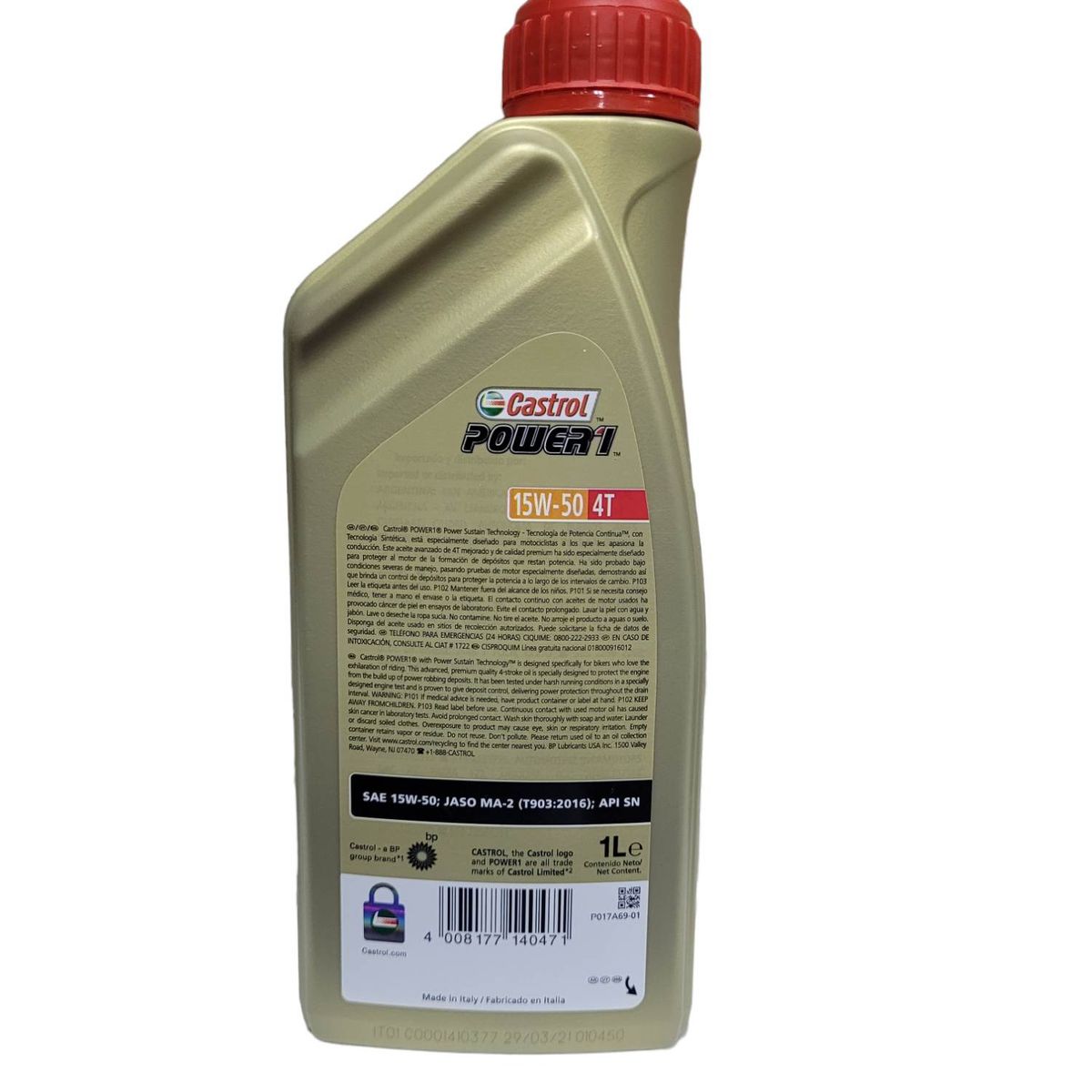 GENERICO - Aceite de Moto 15w 50 Full Sintético Castrol 4t Original