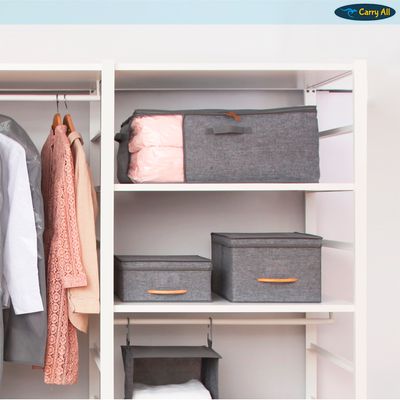 Imagen 2 del producto Pack 2 Caja Organizadora Plegable De Tela Closet Ropa Varios Accs (L)