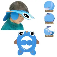 GENERICO - Gorro Visera De Baño Ducha Bebes Y Niños - Color Celeste