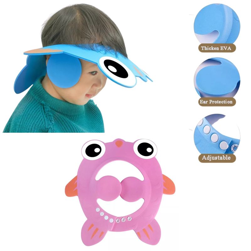 GENERICO - Gorro Visera De Baño Ducha Bebes Y Niños - Color Rosa