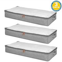 Pack 3 Bolso Organizador Bajo Cama 70 Lts Almacenaje Bolsa Ropa Varios