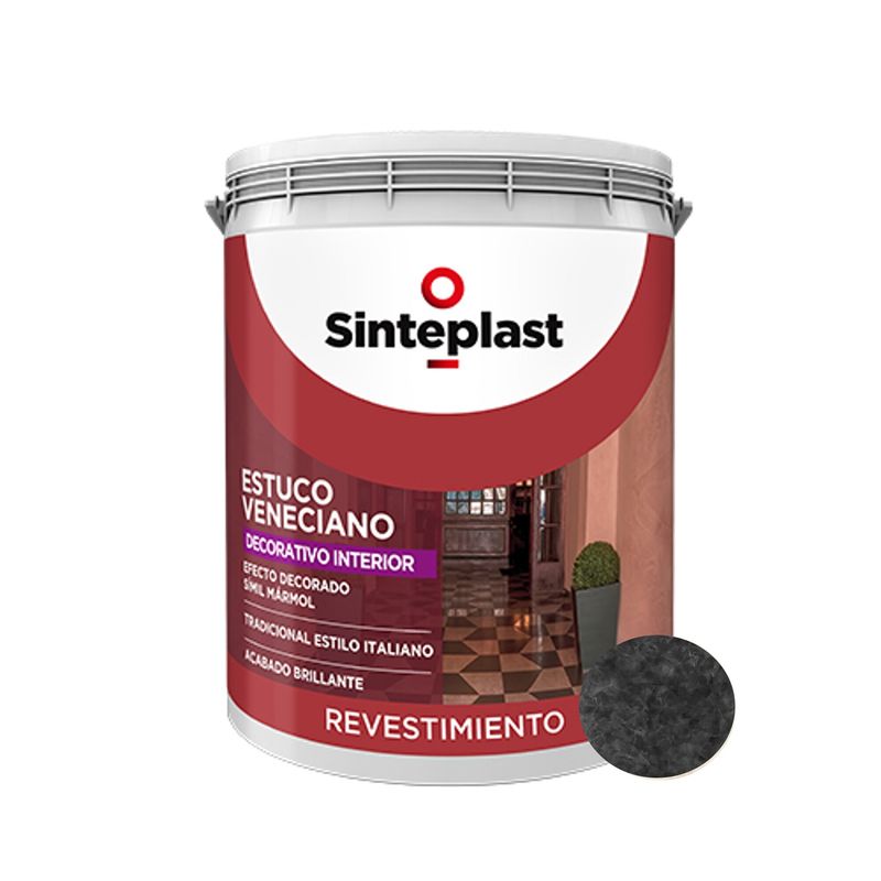 SINTEPLAST - Estuco Veneciano símil Mármol Paredes Negro