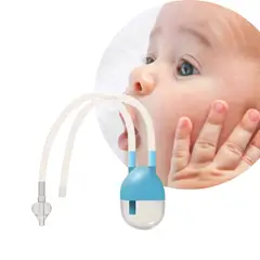 GENERICO - Aspirador Nasal Para Bebes Saca Mocos Con Deposito - Celeste