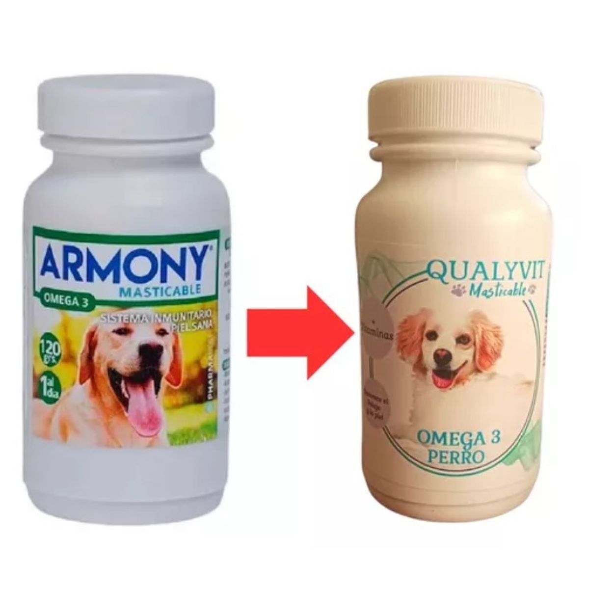 GENERICO - Qualyvit Suplemento Masticable Para Perros Omega 3 120 g