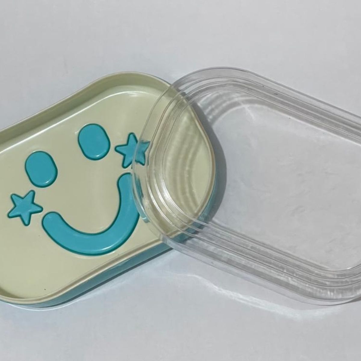 OEM - Jabonera De Baño  Cara Feliz - Celeste