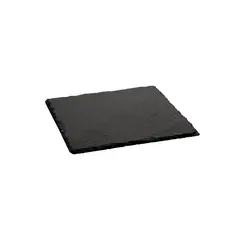 SUNNEX - SET DE 12 PLATOS DE PIEDRA PIZARRA CUADRADO 30X30CM