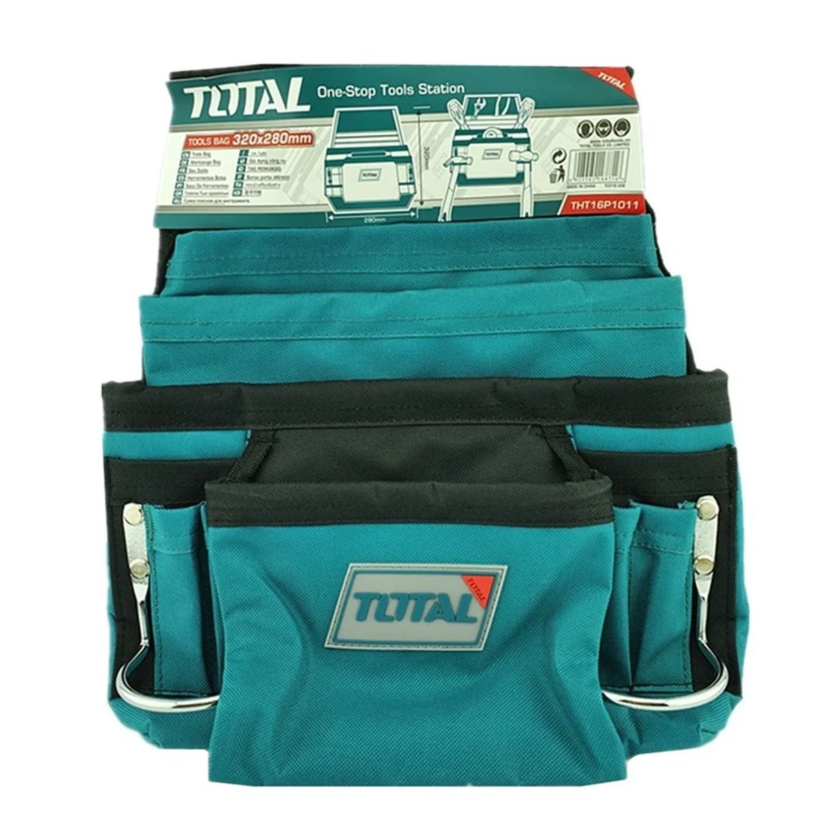 TOTAL TOOLS - Coleto Carpintero Simple Doble Porta Martillo