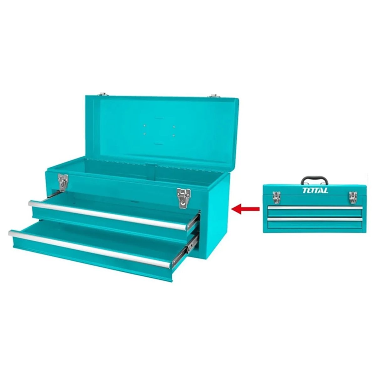 TOTAL TOOLS - Caja Organizadora Porta Herramienta Metalica