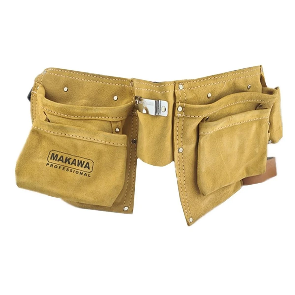 MAKAWA - Coleto Carpintero Portaherramienta Doble Cuero Mk-et02