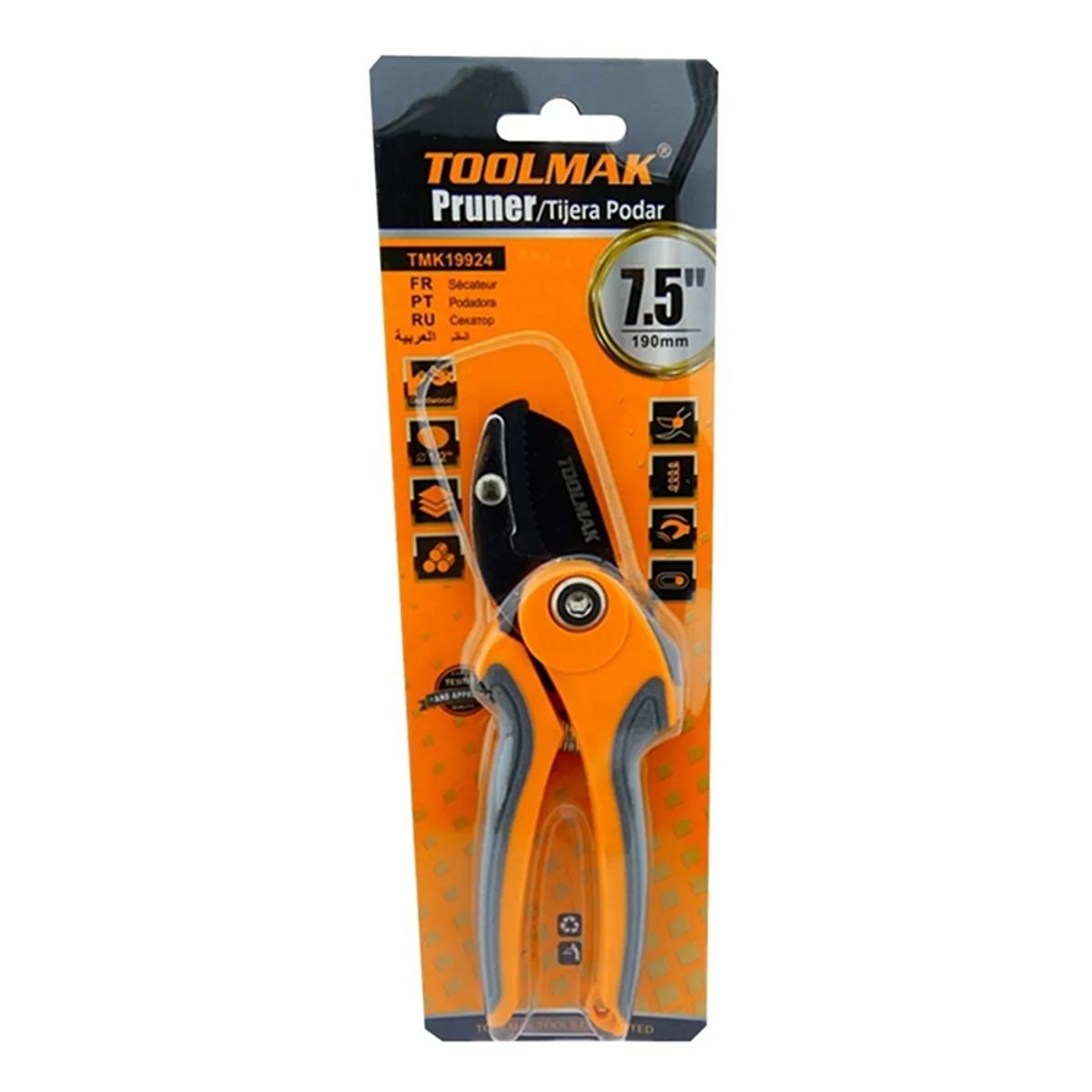 GENERICO - Tijera De Podar Con Dientes 7.5 Pulgadas (190mm) Tmk19924