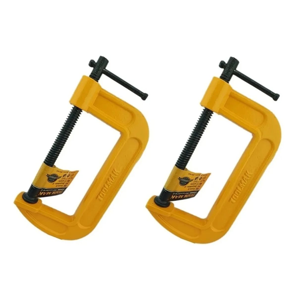 GENERICO - Pack 2 Prensa Tipo C 3 Pulgadas Toolmak