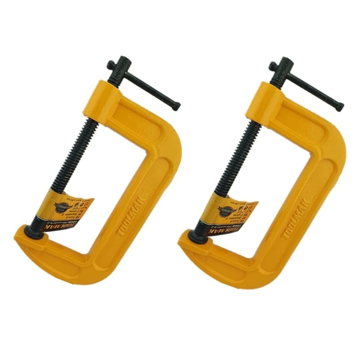 GENERICO - Pack 2 Prensa Tipo C 5 Pulgadas Toolmak