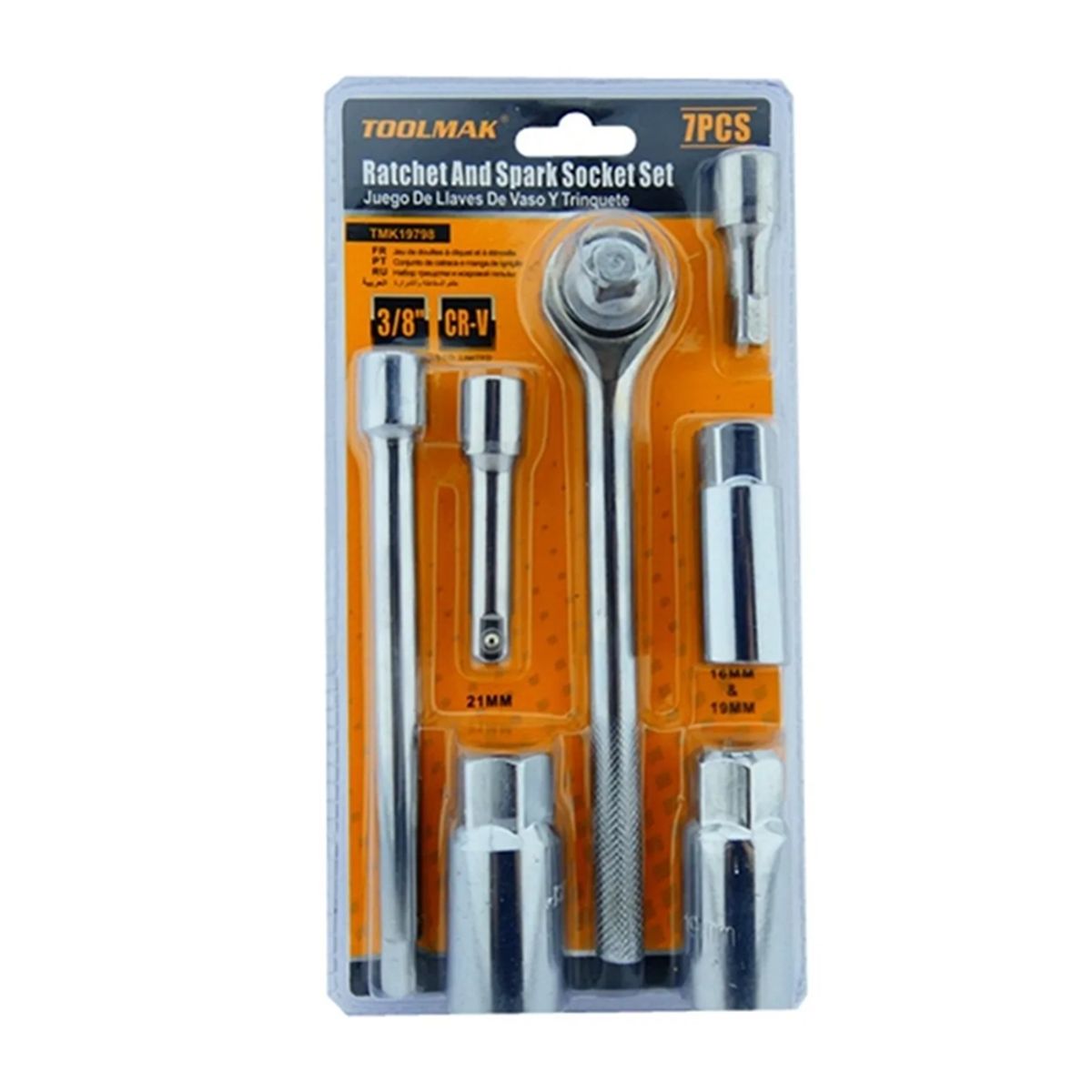 GENERICO - Kit Set Juego Dados Chicharra 3/8 7 Piezas Tmk19798