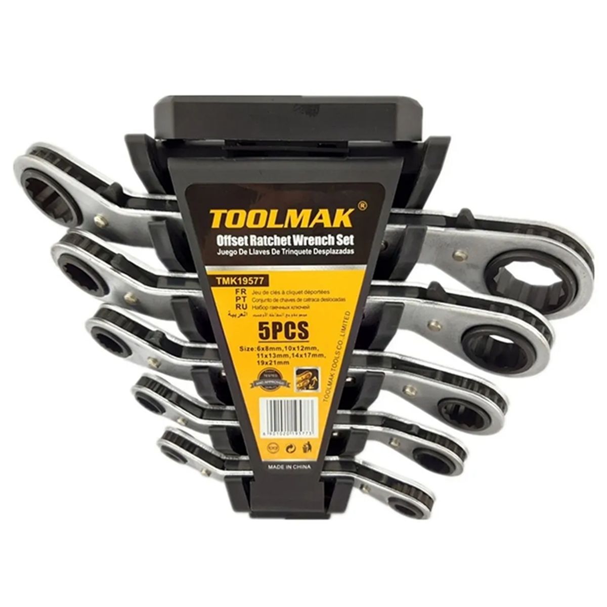 GENERICO - Kit Set Juego De Llaves Chicharras Curvas 5 Piezas Toolmak