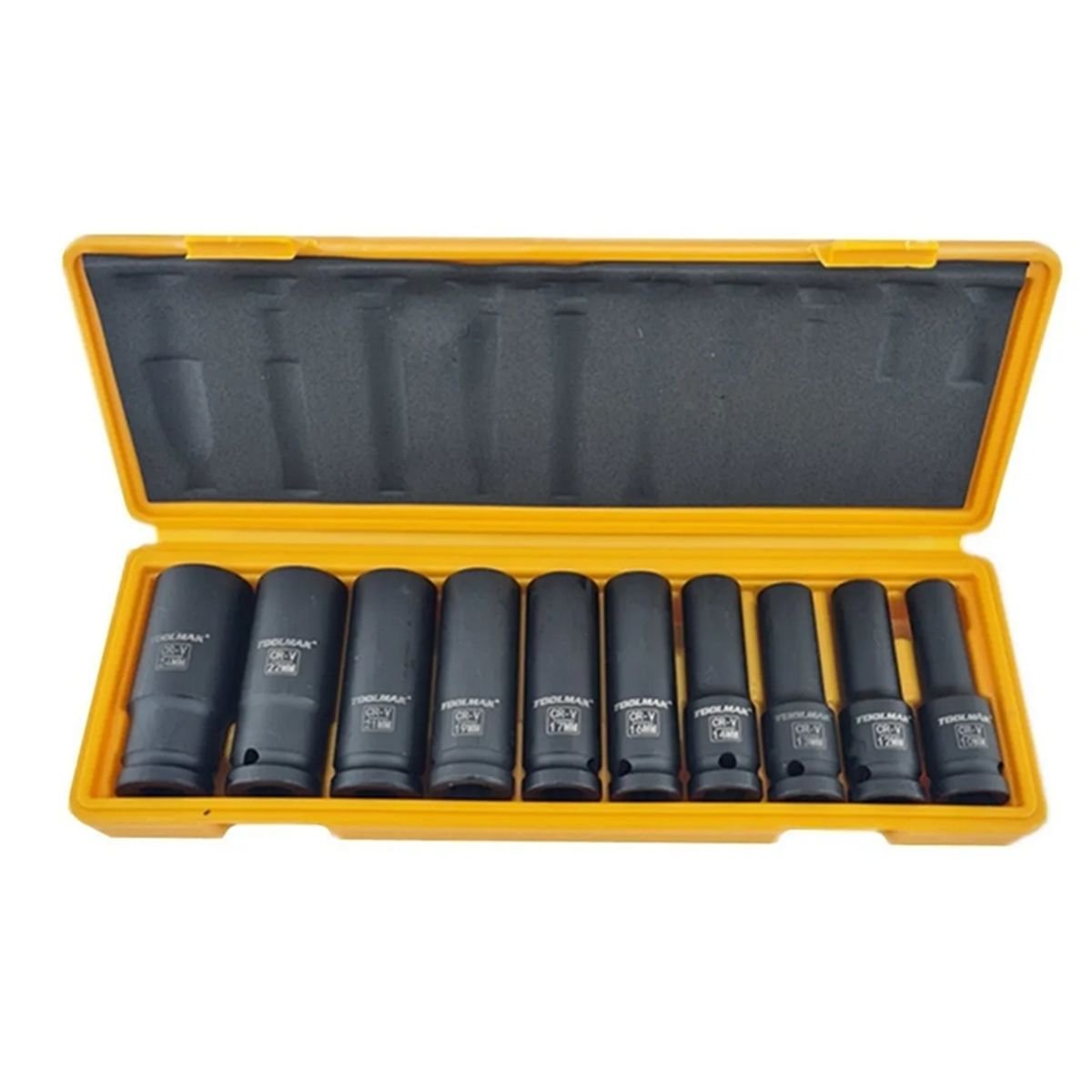 GENERICO - Juego Caja Dados Impacto 1/2 Pulgada 10 Piezas Toolmak