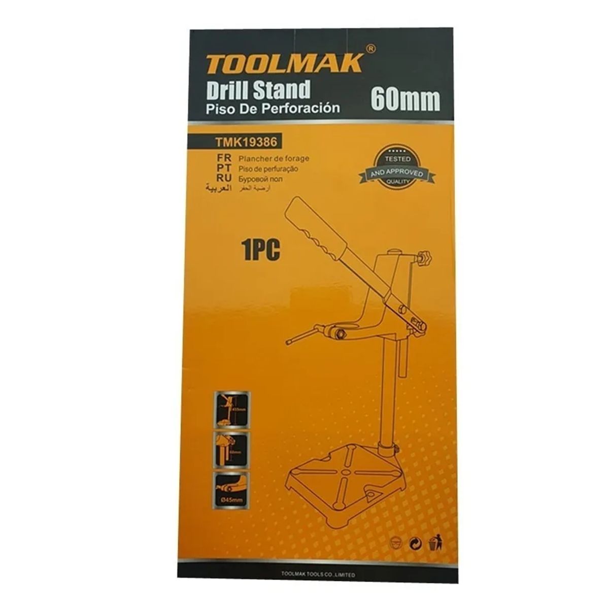 GENERICO - Soporte Pedestal Porta Taladro 45 Cm Toolmak