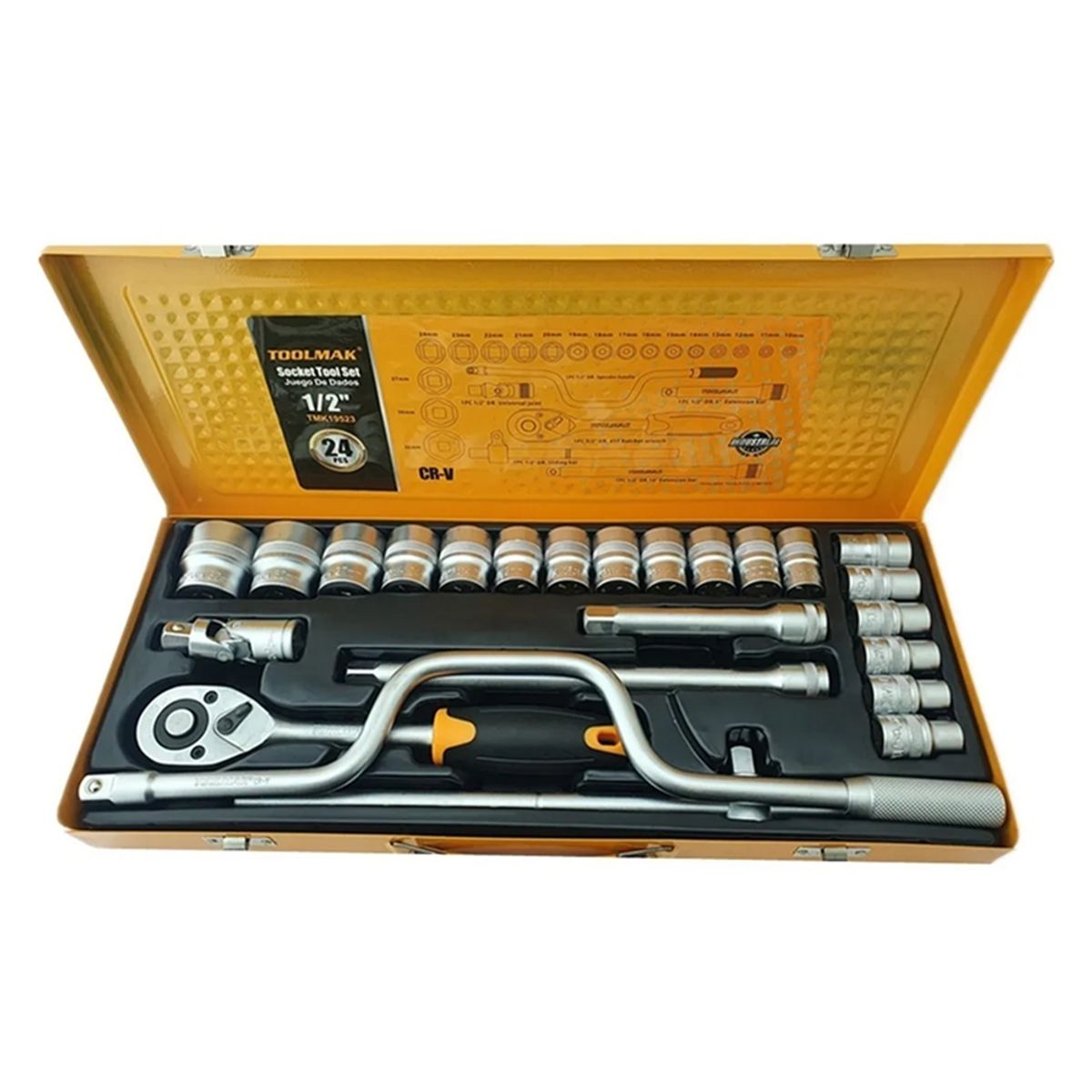 GENERICO - Set Juego Dados Hexagonales 1/2 24 Piezas Toolmak Tmk19523