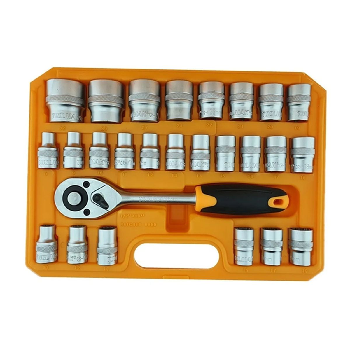 GENERICO - Juego Caja Set Dados Con Chicharra 1/2 32 Piezas Toolmak