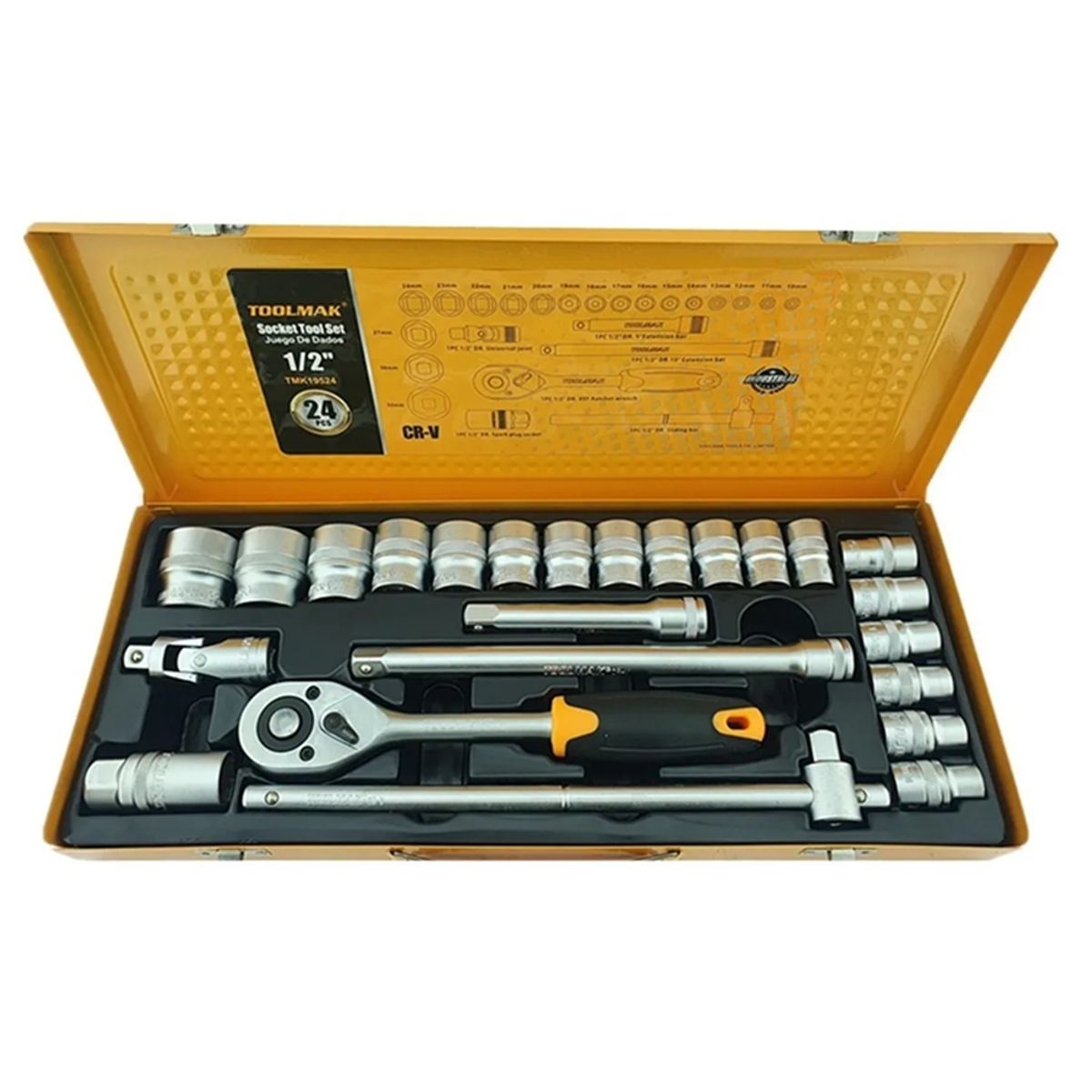 GENERICO - Set Juego Dados Hexagonales 1/2 24 Piezas Toolmak Tmk19524