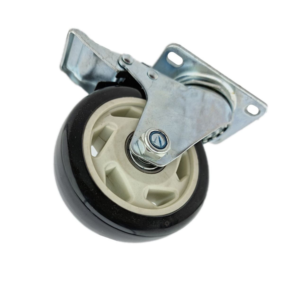 GENERICO - Rueda Con Freno Giratoria 4 Pulgadas