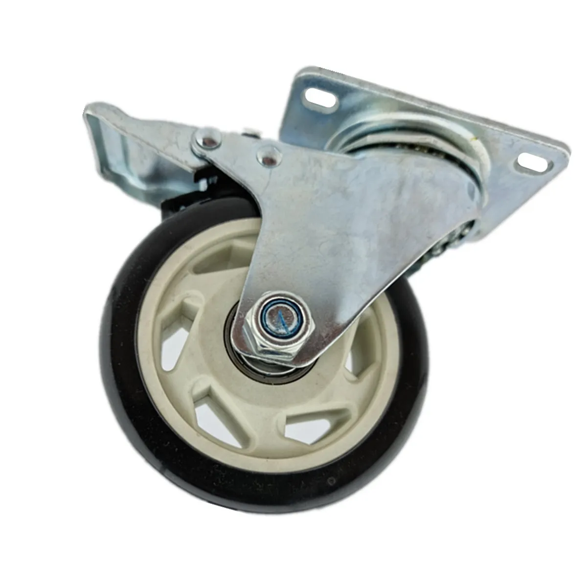 GENERICO - Rueda Con Freno Giratoria 4 Pulgadas