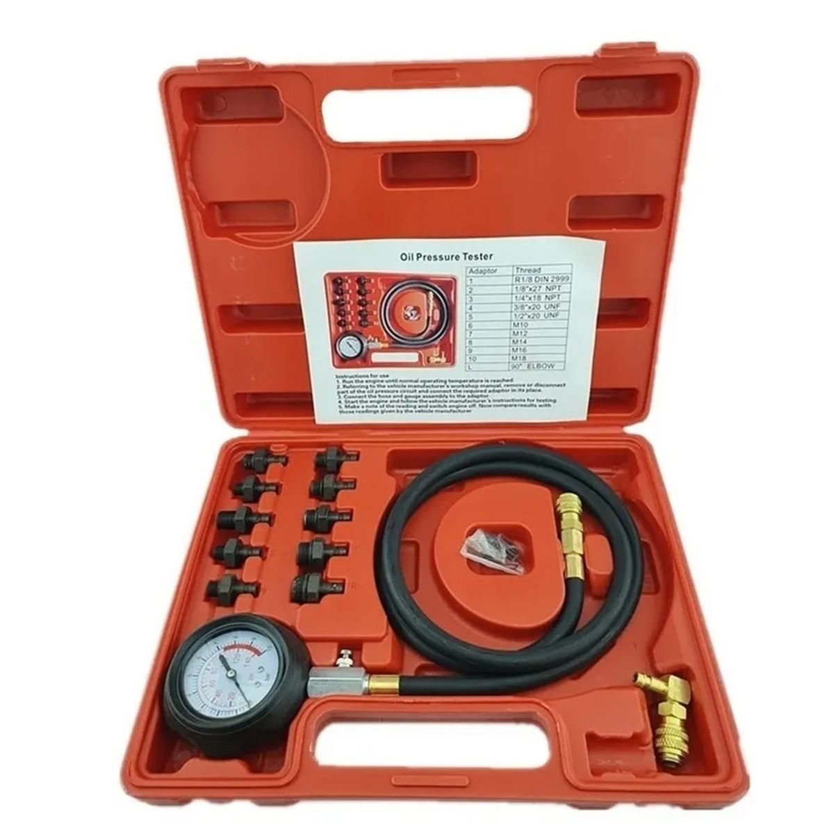 GENERICO - Kit Medidor Manometro Presion De Aceite Automotriz Universal