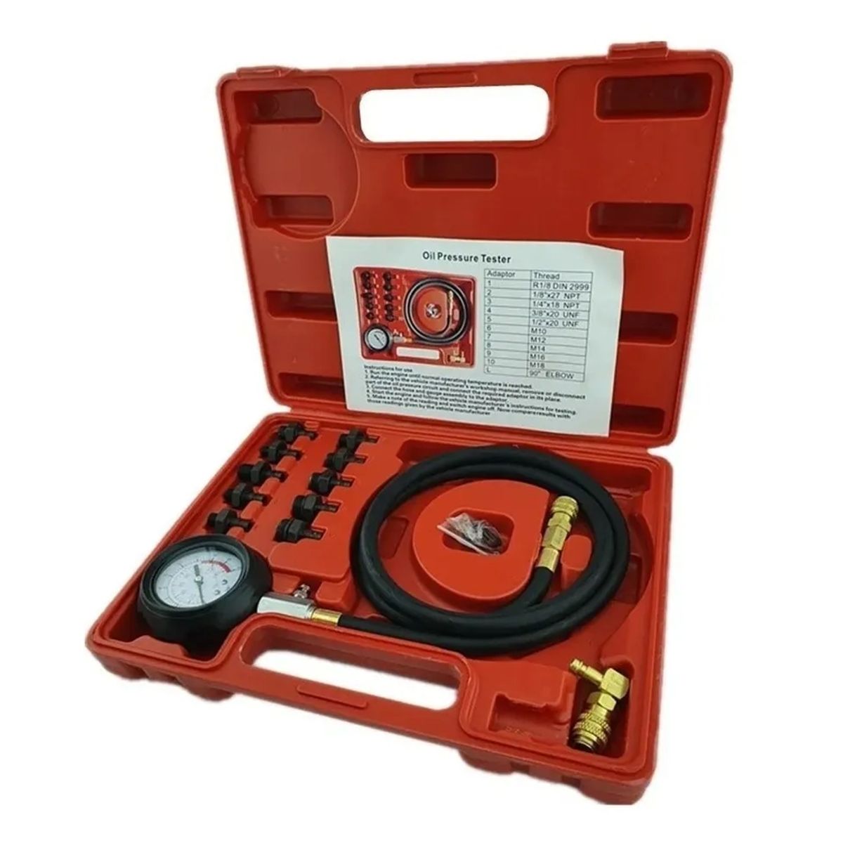 GENERICO - Kit Medidor Manometro Presion De Aceite Automotriz Universal