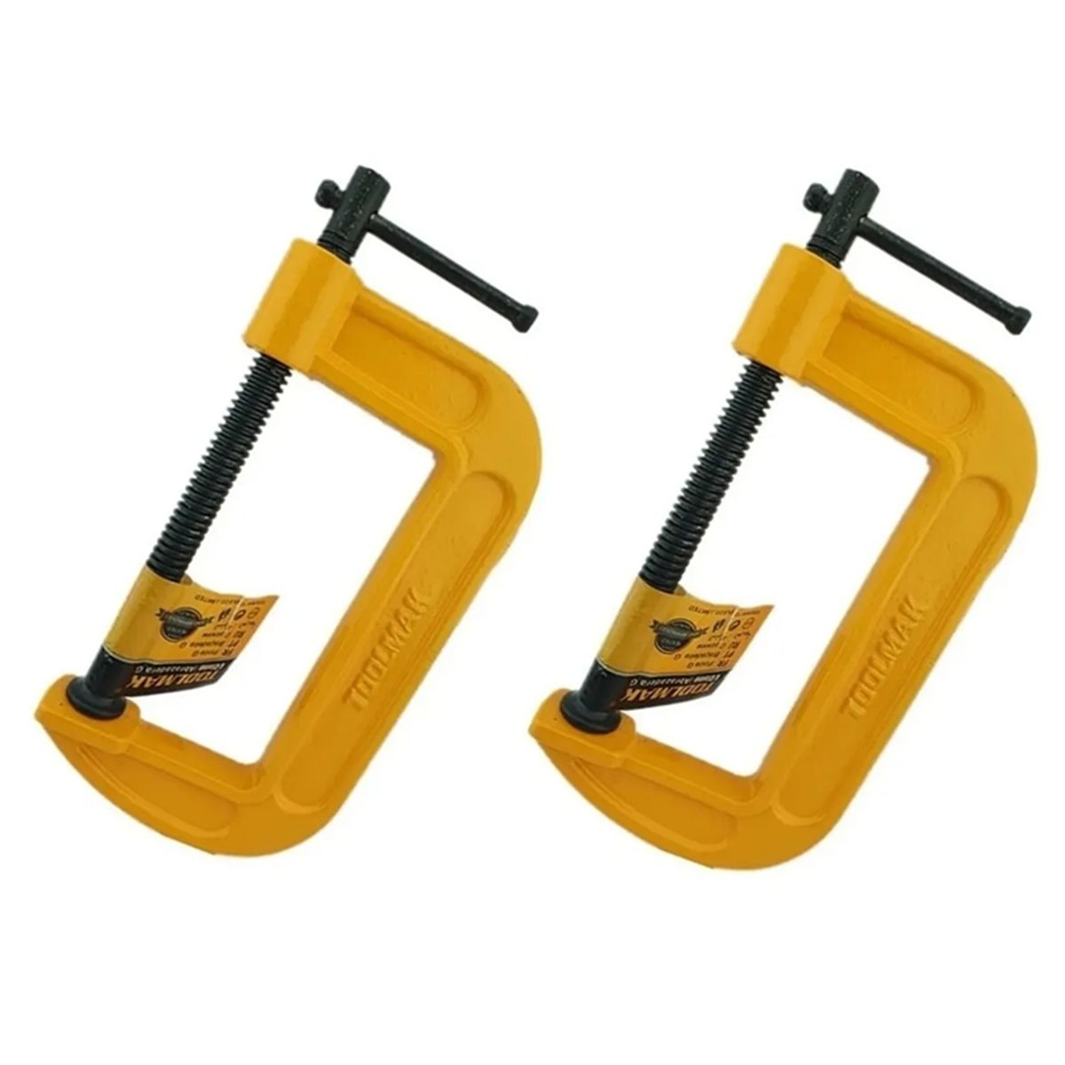 GENERICO - Pack 2 Prensa Tipo C 6 Pulgadas Toolmak
