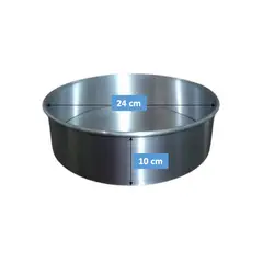 GENERICO - Molde Desmontable De Aluminio 24 Cm Para Tortas Y Queques