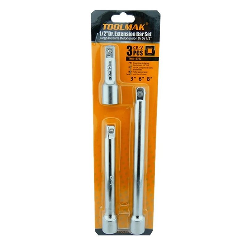 GENERICO - Set Kit Juego De Extensiones 1/2 Pulgada 3 Piezas Toolmak