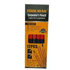 GENERICO - Lápiz Carpintero Madera Albañil Construcción 12 Pcs Bicolor