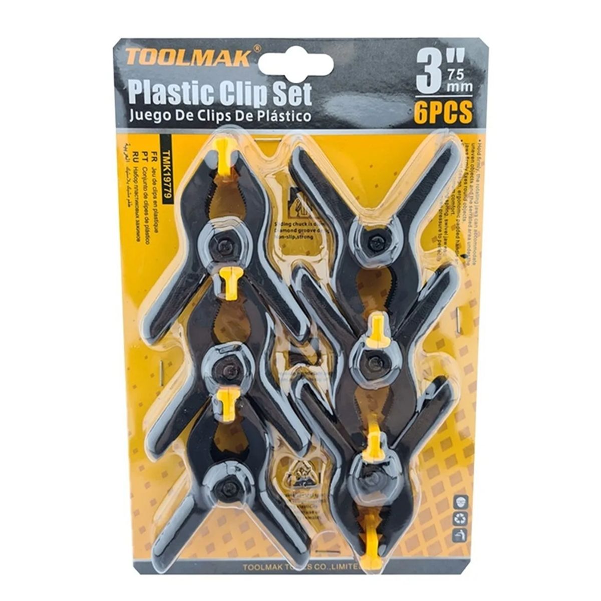 GENERICO - Juego De Pinzas Abrazaderas Con Resorte Para Carpinteria Tmk