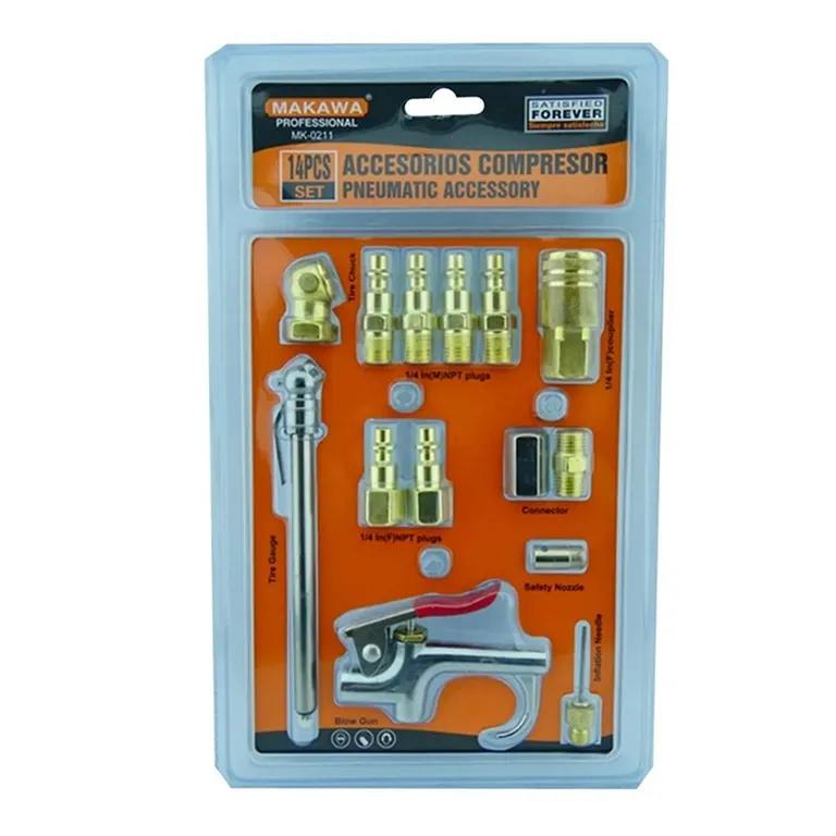 Kit Juego De Accesorios Para Compresor 14 Piezas Mk-0211