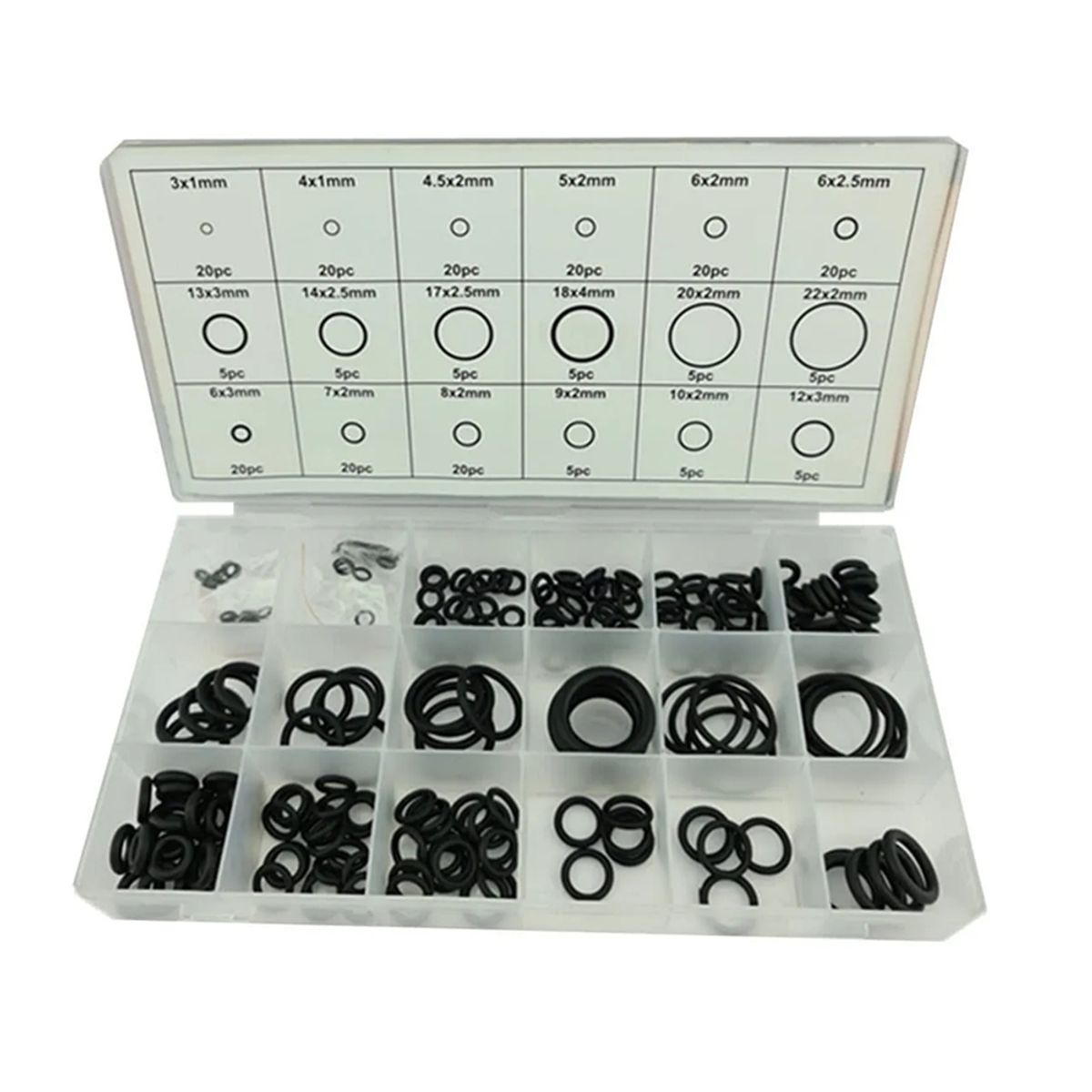 MAKAWA - Juego Orrines O-ring Universales 225 Pcs Milimetro