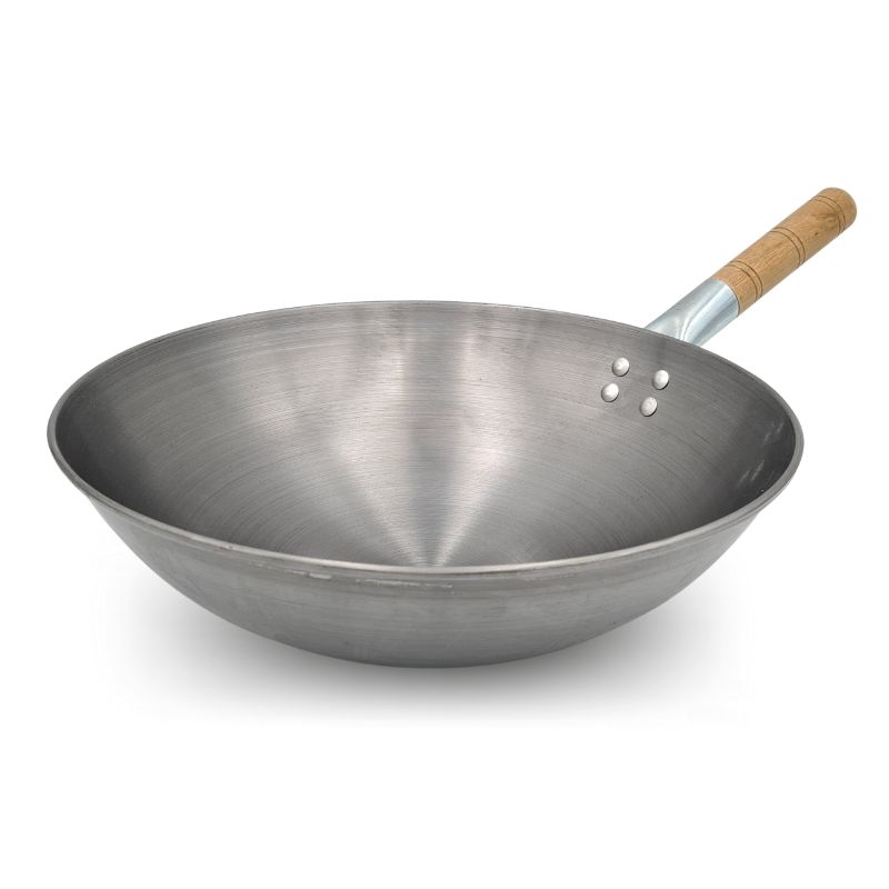 GENERICO - Wok tradicional chino de 36cm acero al carbono