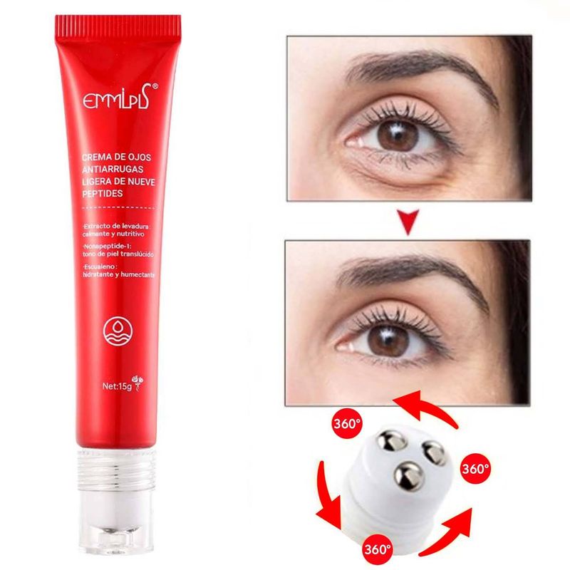 EMMLPLS - Crema de Ojos Antiarrugas Ligera de Nueve Peptides